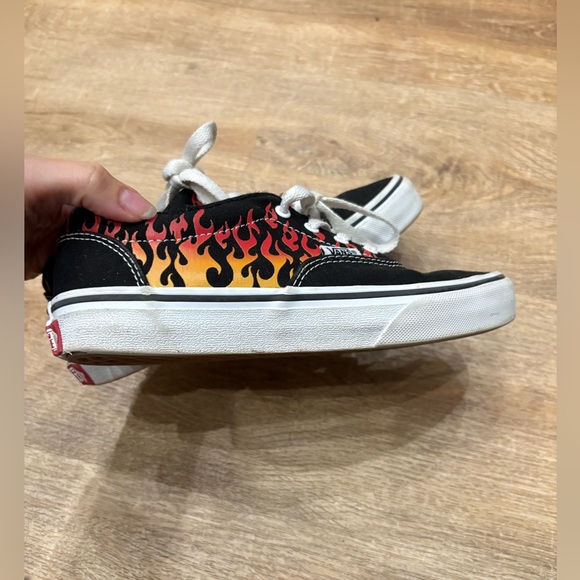 Vans Black and Red Flame Shoes - Picture 4 of 5